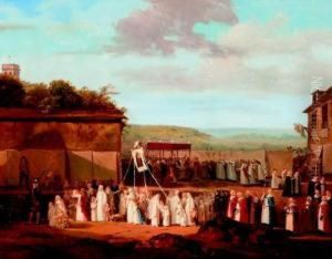 Une Procession Dans Un Village Des Environs De Paris