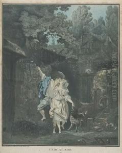 L'escalade Ou Les Adieux Du Matin by Philibert-Louis Debucourt