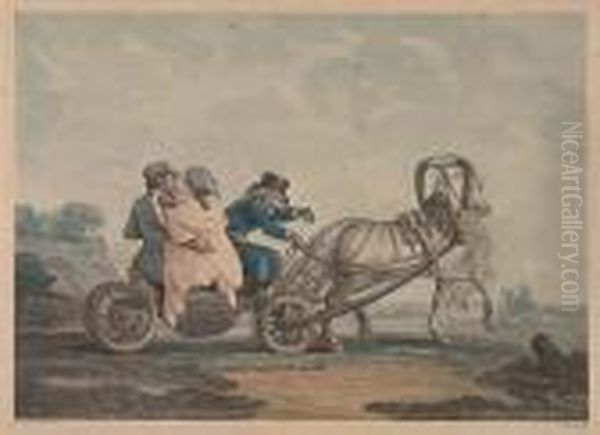 Two Color Aquatints With Etching.
Kibitki D'hiver - view 1