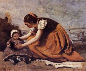 Mother and Child on the Beach