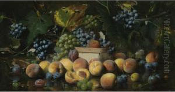 Still Life With Peaches, Plums And Grapes - view 1