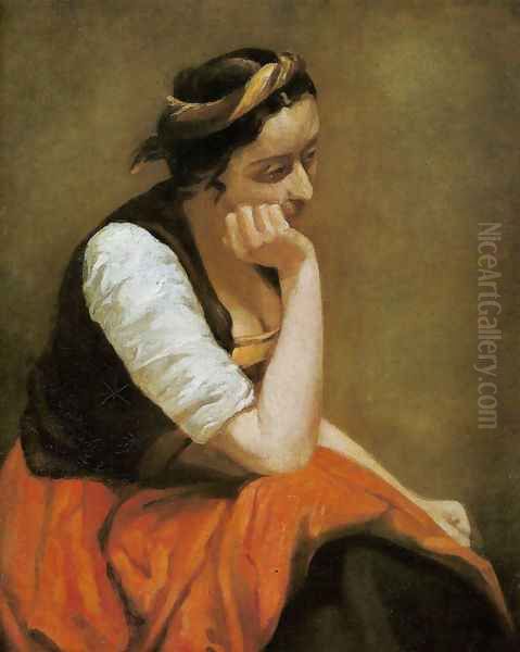 A thinking girl - view 1