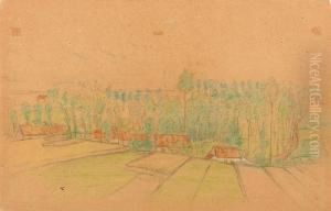 Les Toits Rouges by William Degouve de Nuncques