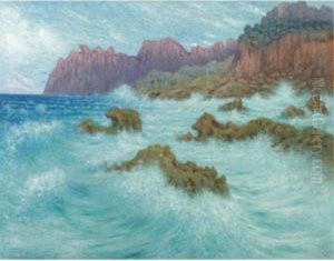 Tempete A La Cala San Vicente by William Degouve de Nuncques
