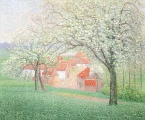 Les Pommiers Enfleurs, Brabant (1908) by William Degouve de Nuncques