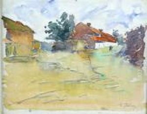 Vue De Village by Charles Dehoy