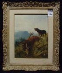 Verbellender Jagdhund by Carl Friedrich Deiker