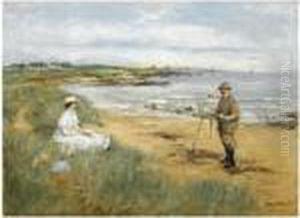 A Self Portrait Of The Artist At Work by Eugene Dekkert