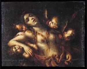 L'extase De Sainte Marie-madeleine Entouree D'anges. by Francesco del Cairo