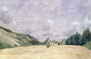 A Road in Normandy, c.1860-65 by Jean-Baptiste-Camille Corot