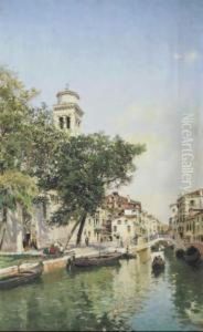 "canale A Venezia Con Personaggi" by Federico del Campo