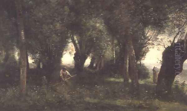 Man Scything by a Willow Plot, c.1855-60 - view 1