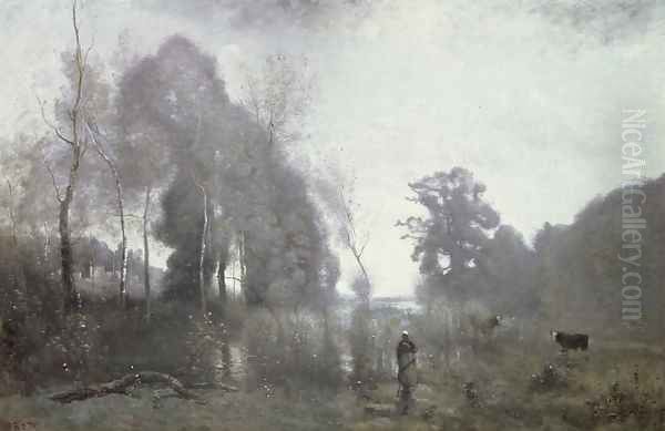 The pond at Ville d'Avray, 1868 - view 1