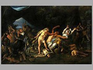 Herkules Und Der Centaur Nessus Sowie Deianira by Giacomo del Po