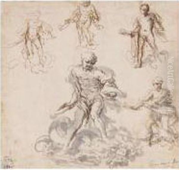 Five Studies For Hercules And The Hydra - view 1