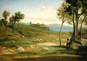 Italian Landscape, 1838 by Jean-Baptiste-Camille Corot