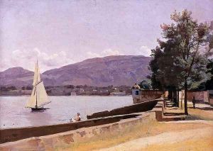 Le Quai des Paquis, Geneva by Jean-Baptiste-Camille Corot