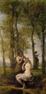 Le Toilette (or Landscape with Figures) by Jean-Baptiste-Camille Corot