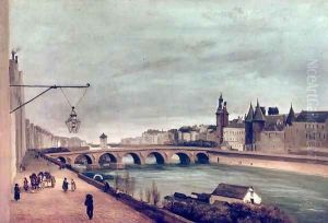 View of the Pont au Change from Quai de Gesvres, Summer 1830