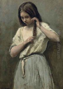 Young Girl at her Toilet by Jean-Baptiste-Camille Corot