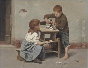 A Game Of Cards by Giulio Del Torre