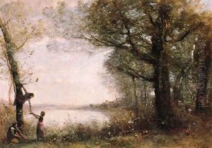 Les Petits Denicheurs by Jean-Baptiste-Camille Corot
