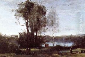 Large Sharecropping Farm by Jean-Baptiste-Camille Corot