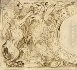 A Lion And An Eagle by Perino Del Vaga (Pietro Bonaccors