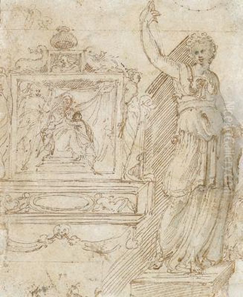 A Study Sheet With A Holy Family And St. John The Baptist - view 1