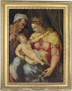 The Holy Family by Perino Del Vaga (Pietro Bonaccors