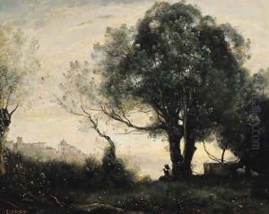 Souvenir of Castel Gandolfo by Jean-Baptiste-Camille Corot