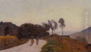 A Road in the Countryside, Near Lake Leman by Jean-Baptiste-Camille Corot