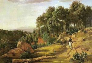A View near Volterra by Jean-Baptiste-Camille Corot