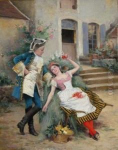 The Flower Girl by Leon Delachaux