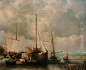 Le Chargement Des Bateaux by Auguste Delacroix