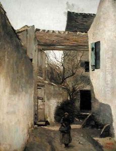 Ecouen, Corner of the Village, c.1870 by Jean-Baptiste-Camille Corot