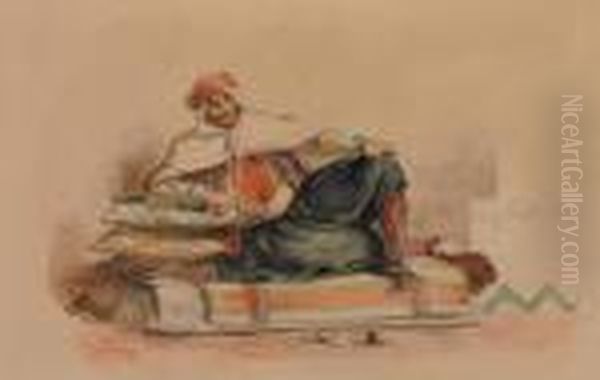 A Berber Seated On A Low Couch - view 1