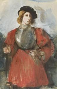 Jeune Homme Cuirasse by Eugene Delacroix