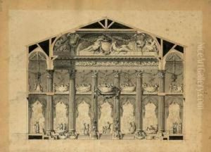 Projet De Fete Dans La Salle De
Reception Du Palais Du Luxembourg, Esquisses Au Crayon Sur Les Cotes Projet De Fete Dans La Salle De
Reception Du Palais Du Luxembourg, Esquisses Au Crayon Sur Les Cotes