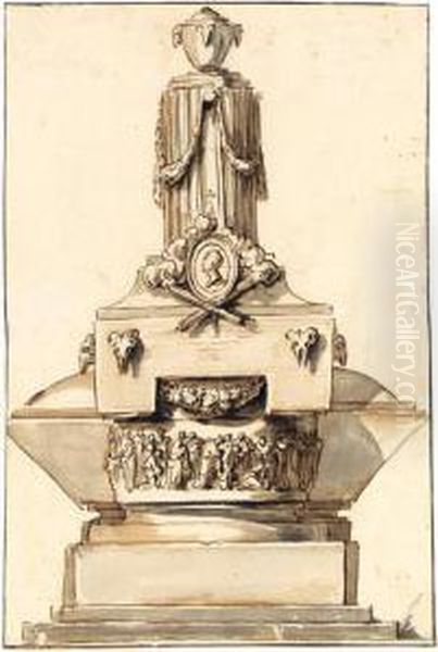 A Design For A Funeral Monument - view 1