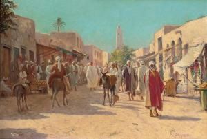 A Busy Market, Cairo