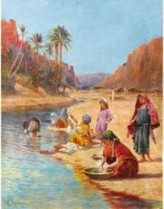 Lavandieres Au Bord De L'oued