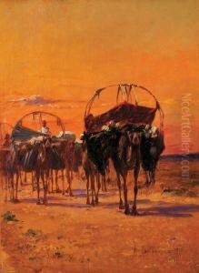 La Caravane by Alexis-Auguste Delahogue