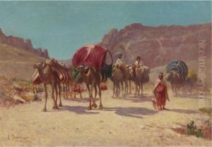An Algerian Caravan In El Kantara