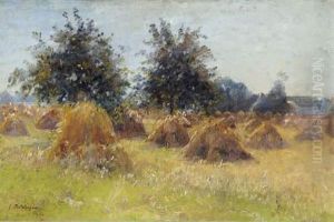 Les Meules by Eugene Jules Delahogue