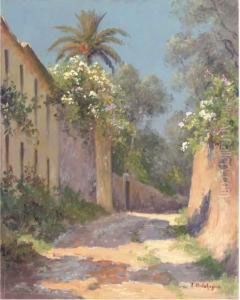 Three Views Of The Cote D'azur, France by Eugene Jules Delahogue