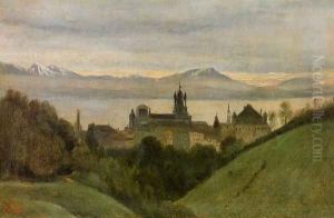 Between Lake Geneva and the Alps by Jean-Baptiste-Camille Corot