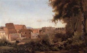Rome - View from the Farnese Gardens, Noon (or Study of the Coliseum) by Jean-Baptiste-Camille Corot