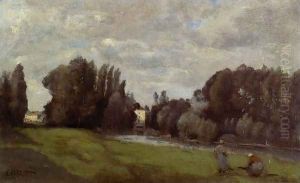 The Mill in the Trees by Jean-Baptiste-Camille Corot