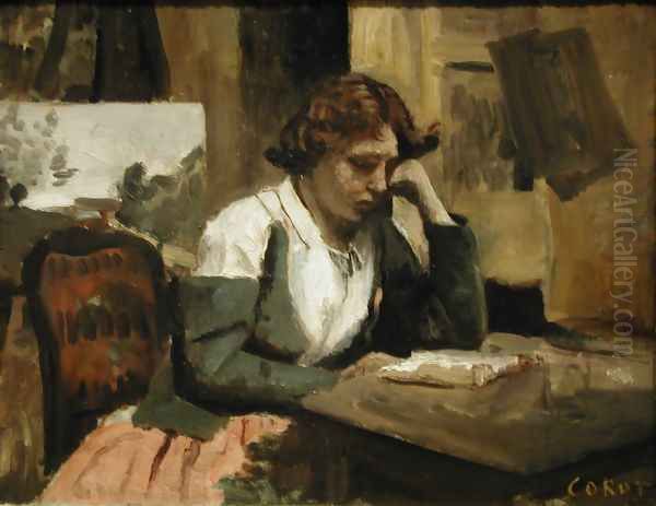 Girl Reading - view 1